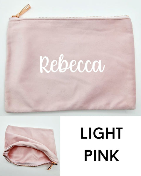 Velvet makeup bags