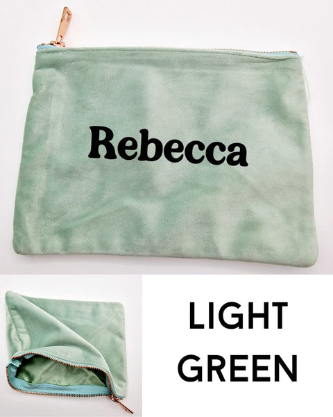 Velvet makeup bags