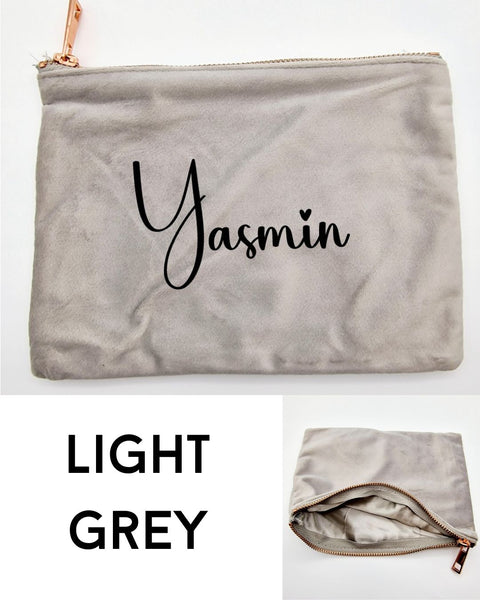 Velvet makeup bags