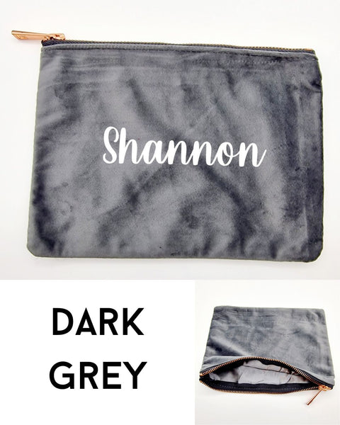 Velvet makeup bags