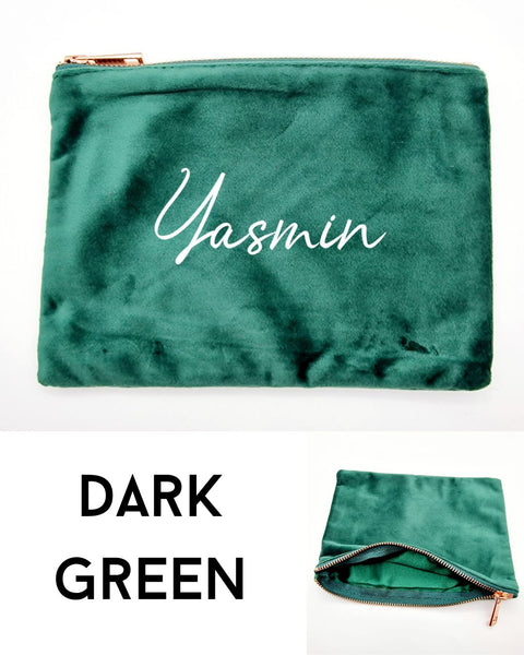 Velvet makeup bags