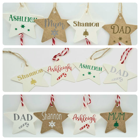 Star gift tags